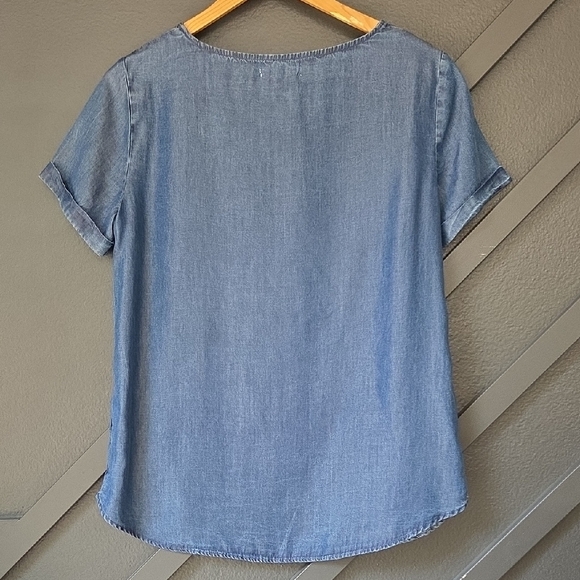 {LC Lauren Conrad} Lyocell Woven Top (XS) - Picture 3 of 9